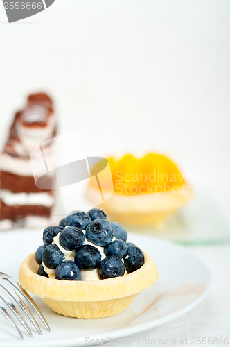 Image of blueberry cream cupcake
