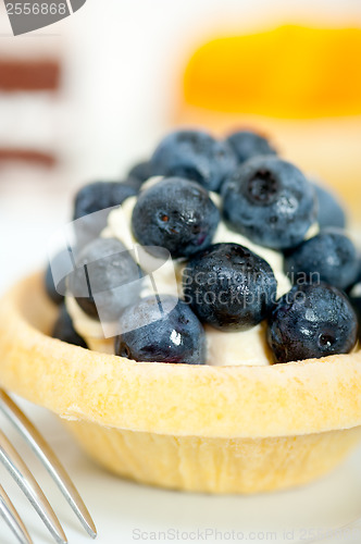 Image of blueberry cream cupcake