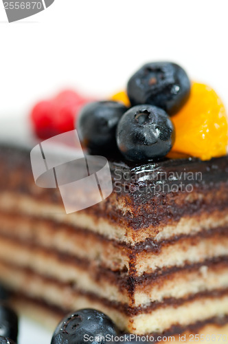 Image of chocolate and fruit cake