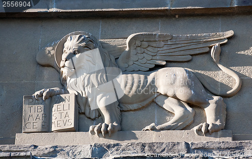 Image of Venetian winged lion bas-relief