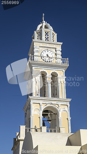 Image of church and blue sky, Santorini, Greece 