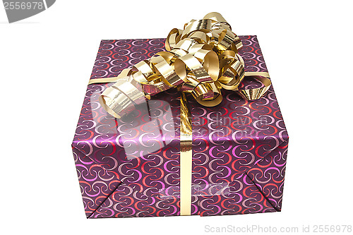 Image of Gift Box with Gold Ribbon Bow