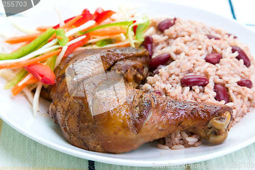 Image of Jerk Chicken with Rice - Caribbean Style