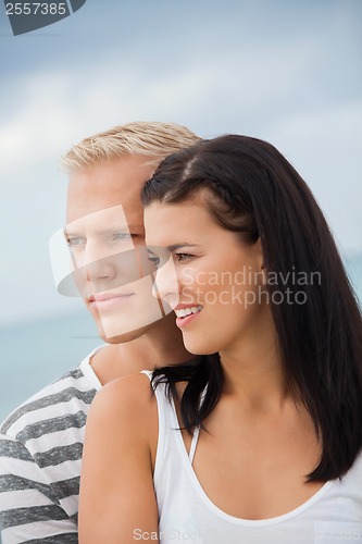 Image of Loving couple enjoy a quiet tender moment