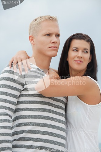 Image of Loving couple enjoy a quiet tender moment