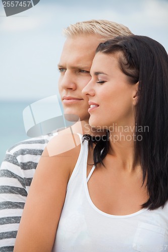 Image of Loving couple enjoy a quiet tender moment