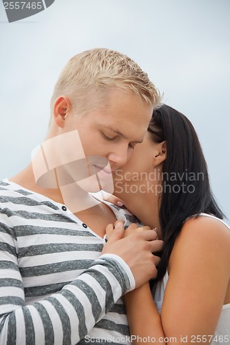 Image of Loving couple enjoy a quiet tender moment