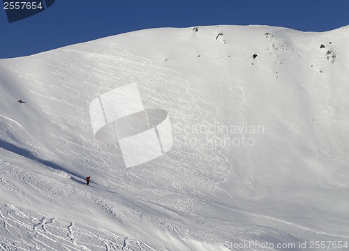 Image of Snow skiing piste