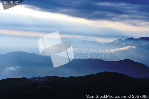 Image of Mountain area sunrise