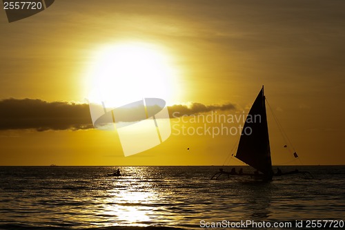 Image of Ocean sunset landscape