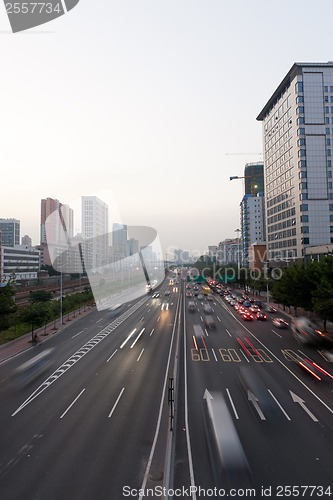 Image of Scene of Guanghzou city at sunset