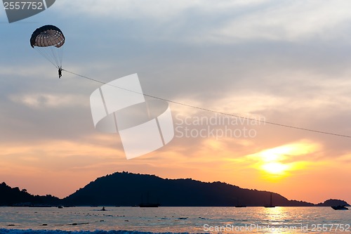 Image of Parasailing at sunset