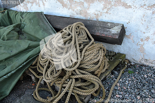 Image of Stool with rope