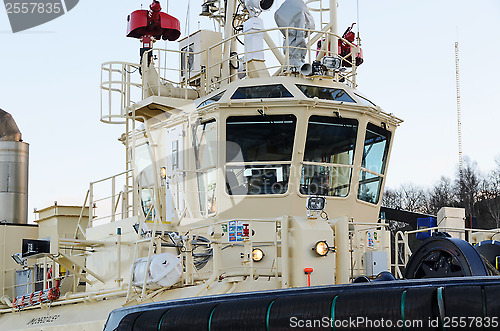 Image of wheelhouse on the boat