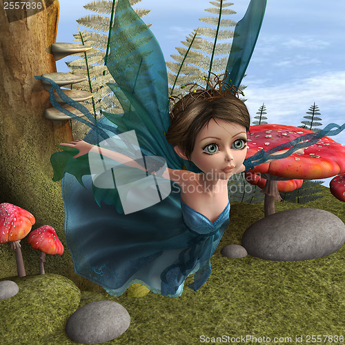 Image of Flying Little Fairy Butterfly