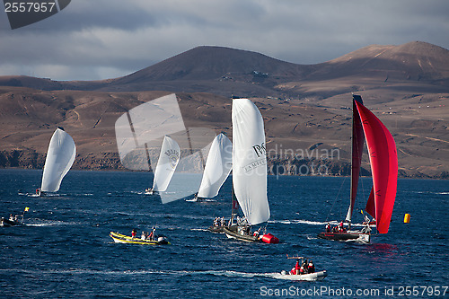 Image of LANZAROTE, SPAIN - NOVEMBER 19: RC44 Class Association on Day 4 