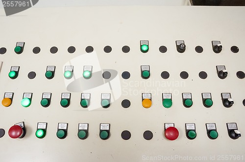 Image of Control panel on construction plant