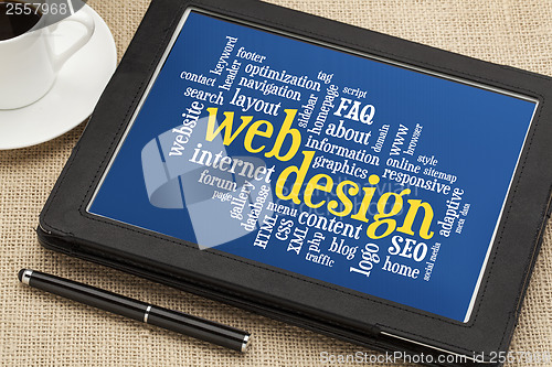 Image of web design word cloud