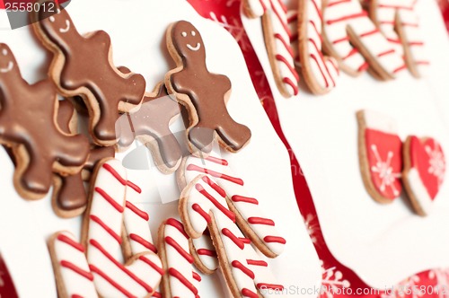 Image of delicious homemade christmas sweets on the plate