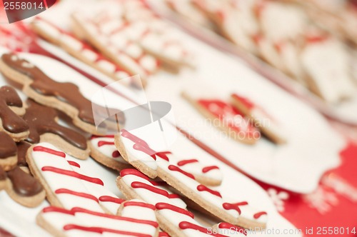 Image of delicious homemade christmas sweets on the plate