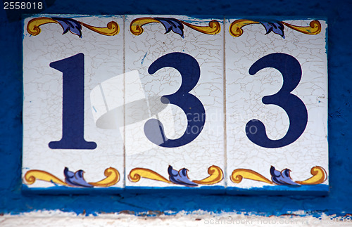 Image of house number sign