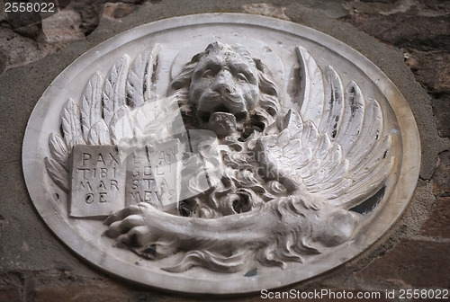 Image of Venetian winged lion bas-relief