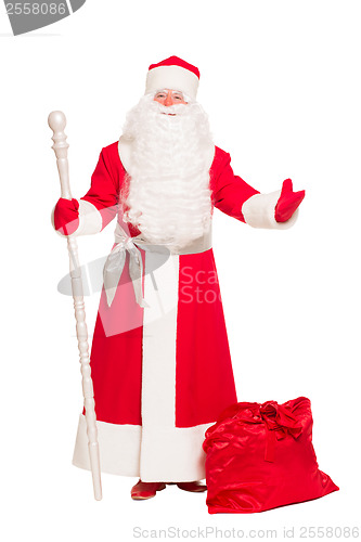 Image of Santa Claus with gift bag