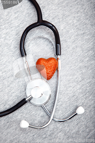 Image of Stethoscope and heart