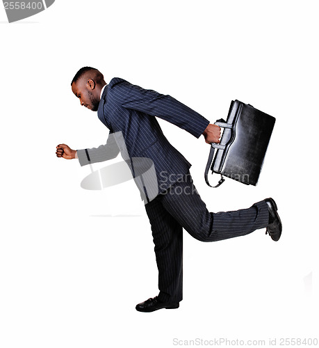 Image of Running black man.