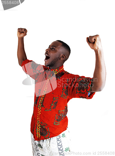 Image of Happy black man.