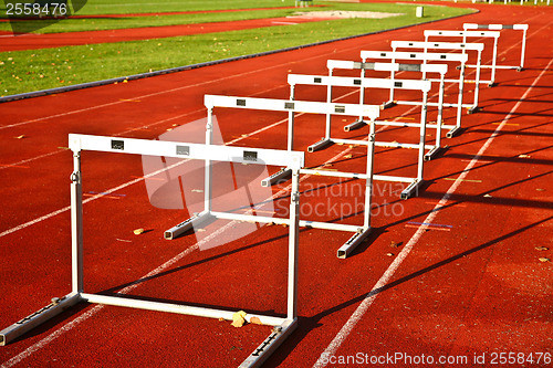 Image of Running lane and hurdle