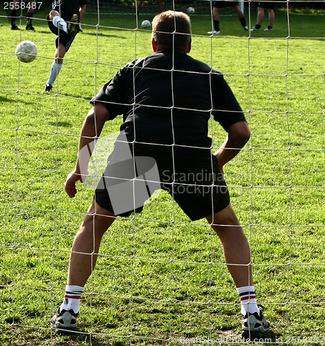 Image of Goal shot behind the net