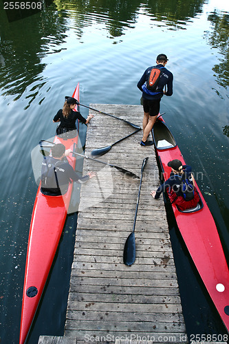 Image of Two couples on  kayak