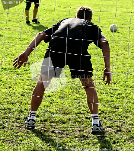 Image of Goal shot behind the net