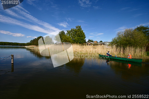 Image of Kayack on a lake in denmark
