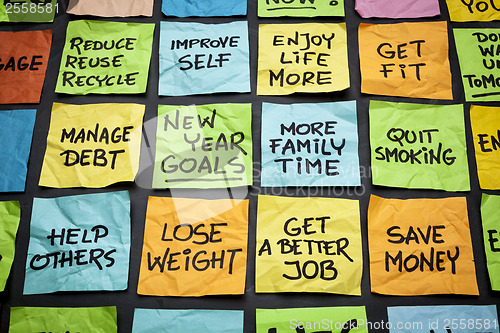 Image of new year goals or resolutions