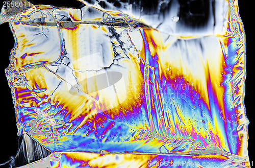 Image of Microscopic view of magnesium sulfate heptahydrate crystal in po