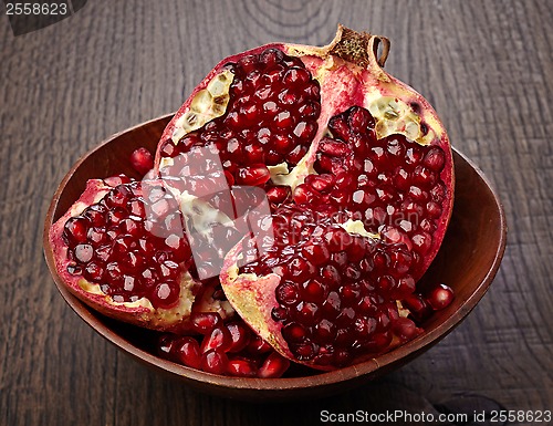 Image of Pieces of pomegranate fruit