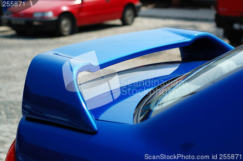 Image of The rear part of a sportive car