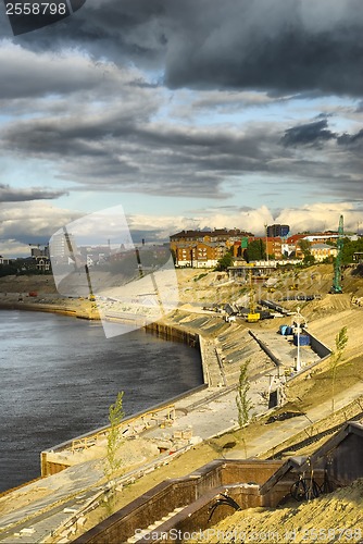 Image of Construction of quay in Tyumen