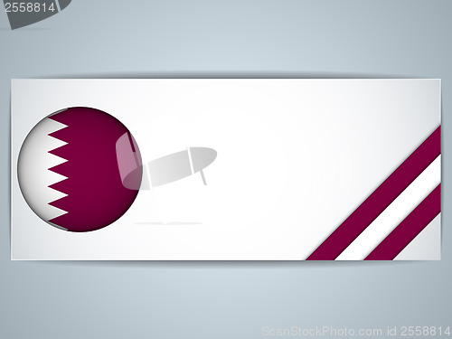 Image of Qatar Country Set of Banners