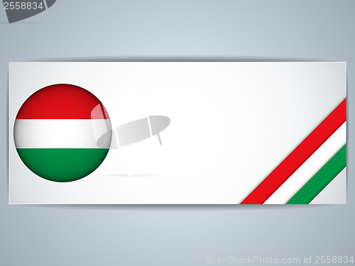 Image of Hungary Country Set of Banners