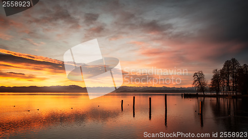 Image of Starnberg Lake in Germany Sunrise