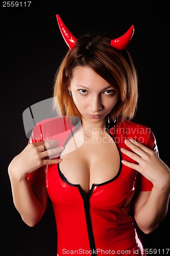 Image of young sexy devil woman