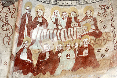 Image of Religious Vault Paintings from Inkoo Church, Finland