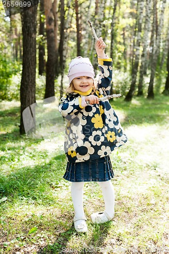 Image of Little playful girl