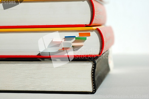 Image of Three piled books