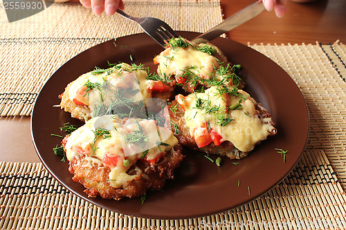 Image of the national Ukrainian dish potato pancake