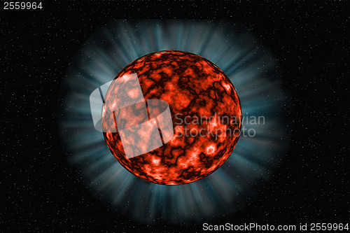 Image of Unknown planet in the space