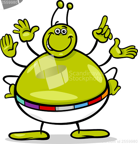 Image of alien character cartoon illustration